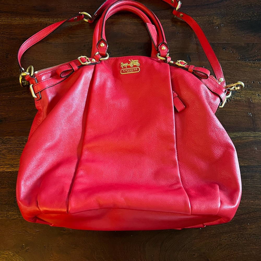 Coach Red Large handbag